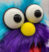 Electric Blue Flocked Round Puppet Nose - 40mm - FurriFingers